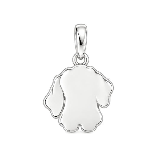 Personalized Dachshund Head Tilt Charm – Custom Dog Name Gift for Dog Moms – back of the charm, engraving area