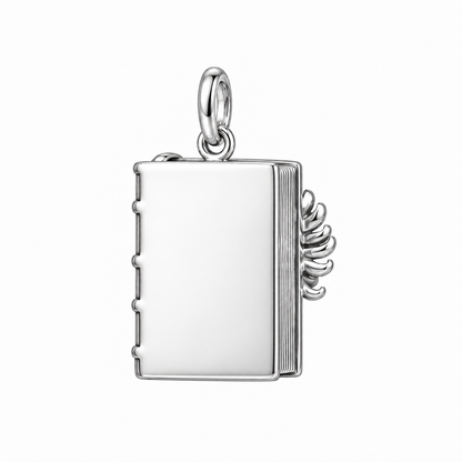 Personalized November Chrysanthemum Birth Flower Book Charm