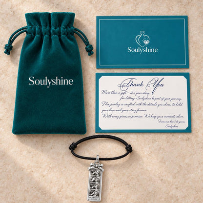 Photo Strip Keepsake Charm Bracelet – Personalized Couple Gift – Soulyshine velvet pouch and gift card