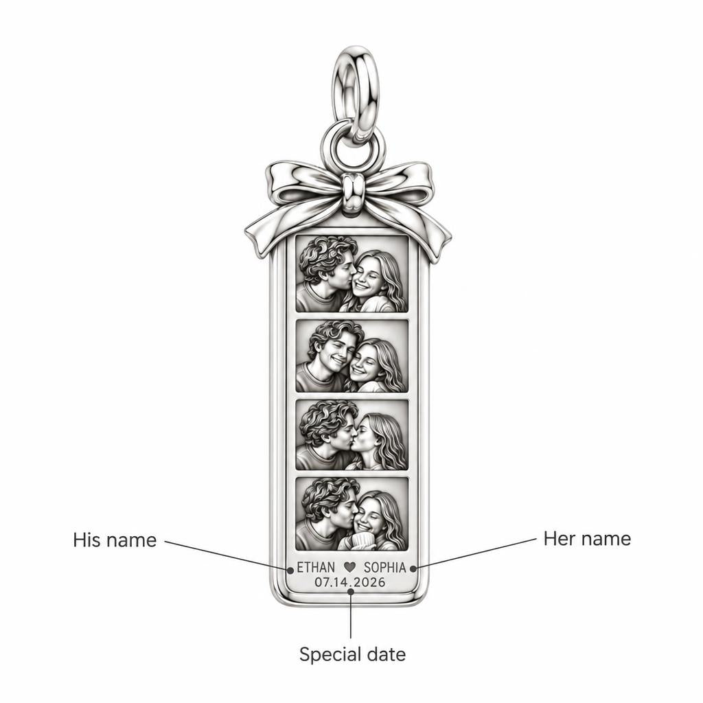 Photo Strip Keepsake Charm Bracelet – Personalized Couple Gift – personalization guide