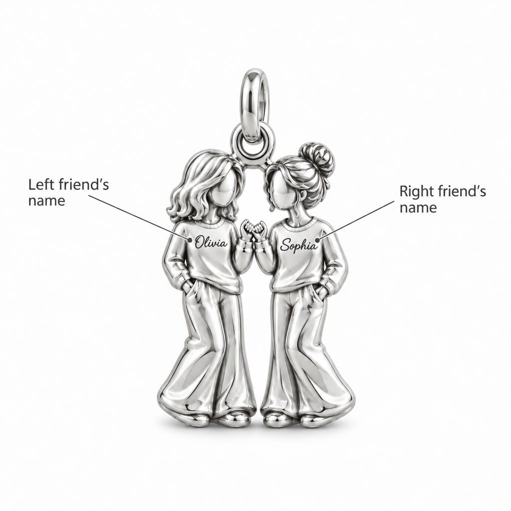 Pinky Swear Soul Sisters Charm Bracelet – Personalized Bestie Gift – personalization guide