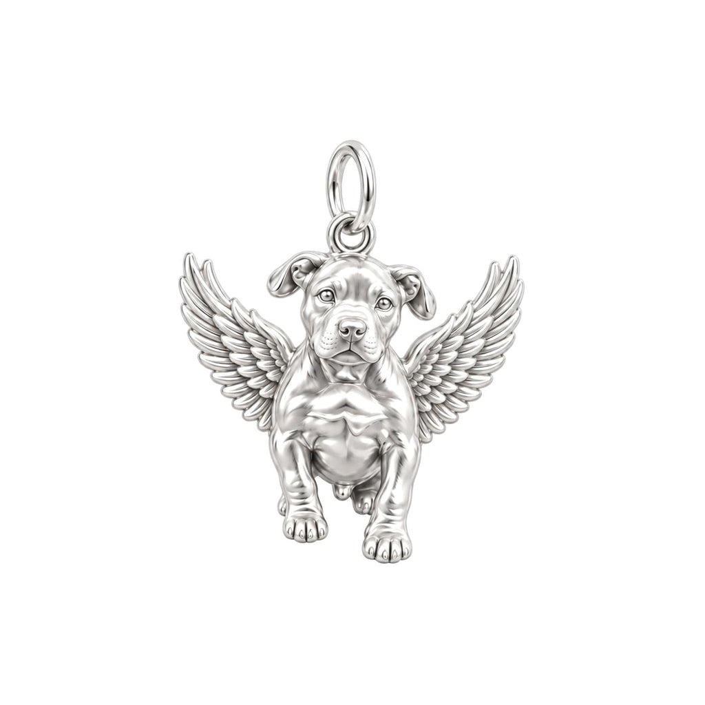 Pitbull Angel Wings Charm and Polyester Cord Bracelet Set
