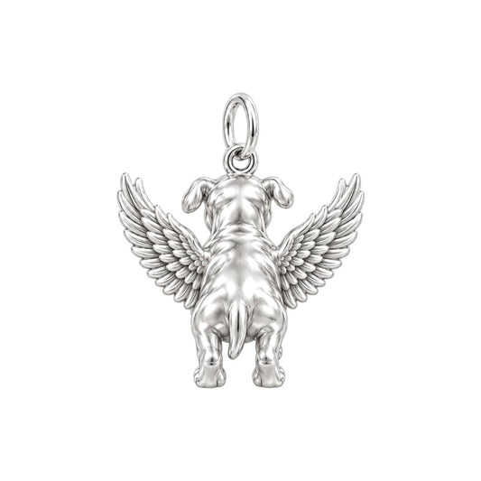 Pitbull Angel Wings Charm and Polyester Cord Bracelet Set