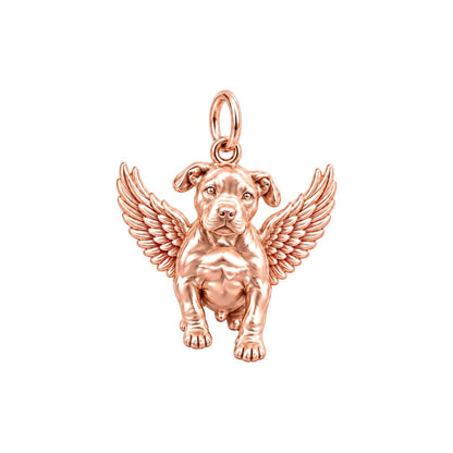 Pitbull Angel Wings Charm and Polyester Cord Bracelet Set