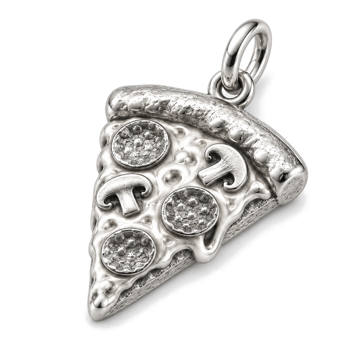 Pizza Slice Charm — Silver Super Macro | charm-topics-remaining-444-2026-09-14 | topic-108