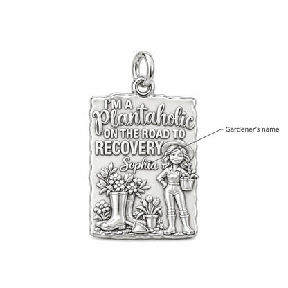 Plantaholic Recovery Charm Bracelet – Personalized Gardener Gift – personalization guide