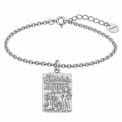 Plantaholic Recovery Charm Bracelet Set – silver, front view