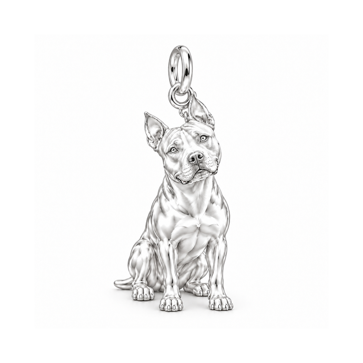 Playful Amstaff Spirit Charm Bracelet – Personalized Dog Mom Gift