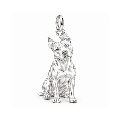 Playful Amstaff Spirit Charm Bracelet – Personalized Dog Mom Gift