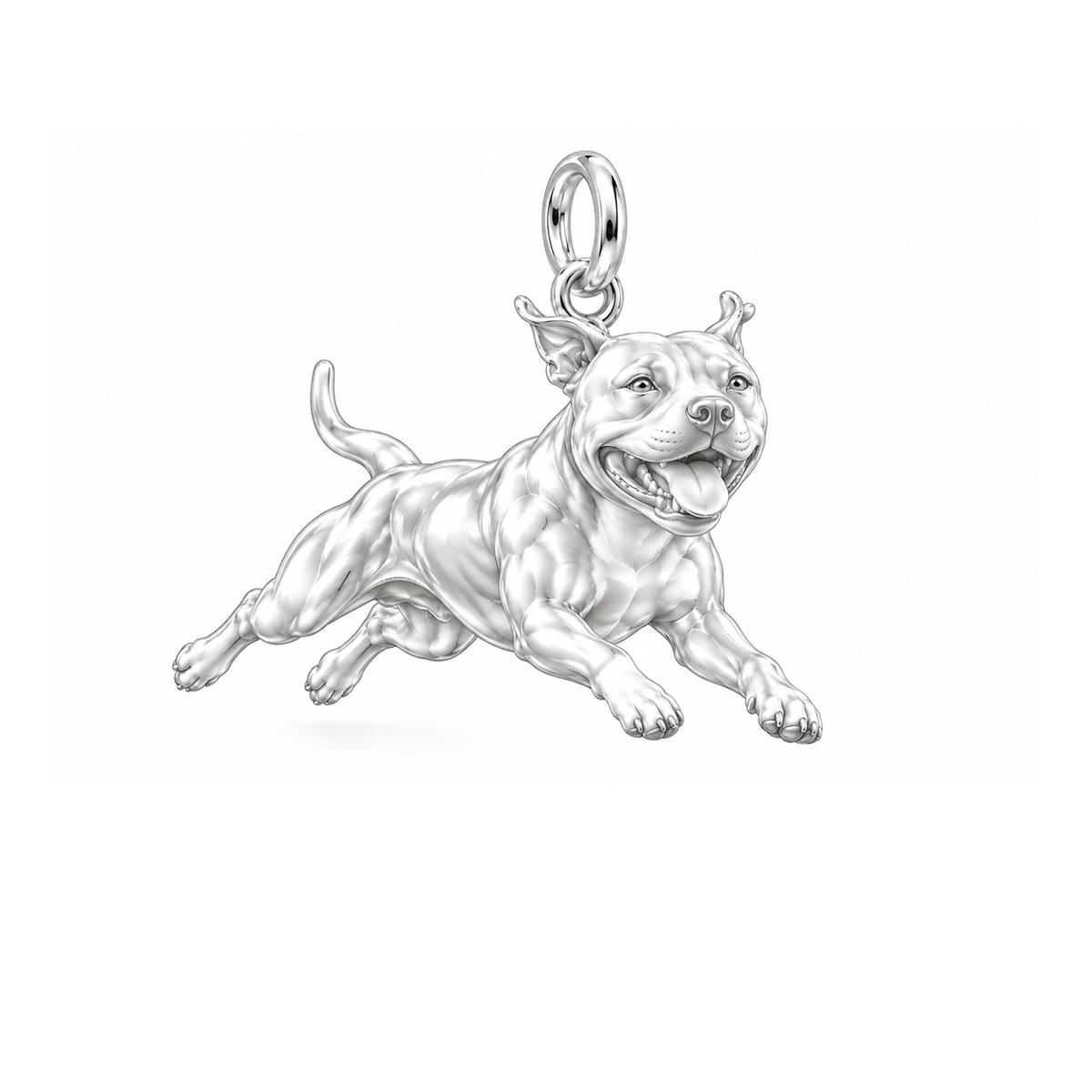 Playful Amstaff Spirit Charm Bracelet – Personalized Dog Mom Gift