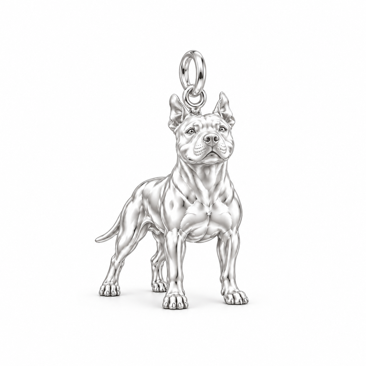 Playful Amstaff Spirit Charm Bracelet – Personalized Dog Mom Gift
