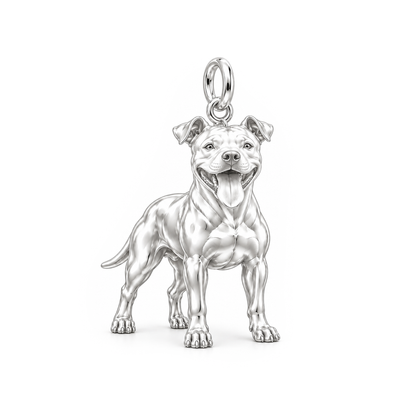 Playful Amstaff Spirit Charm Bracelet – Personalized Dog Mom Gift