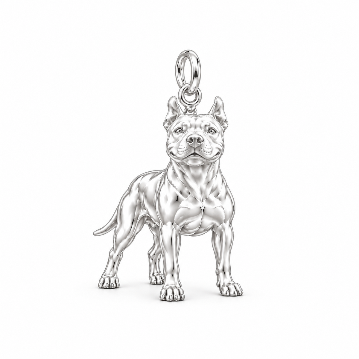 Playful Amstaff Spirit Charm Bracelet – Personalized Dog Mom Gift