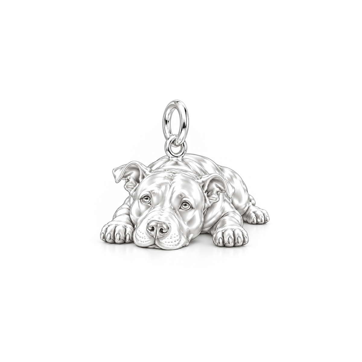 Playful Amstaff Spirit Charm Bracelet – Personalized Dog Mom Gift