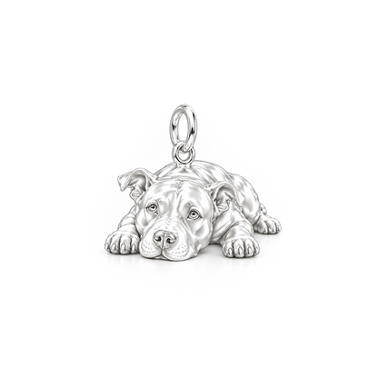 Playful Amstaff Spirit Charm Bracelet – Personalized Dog Mom Gift