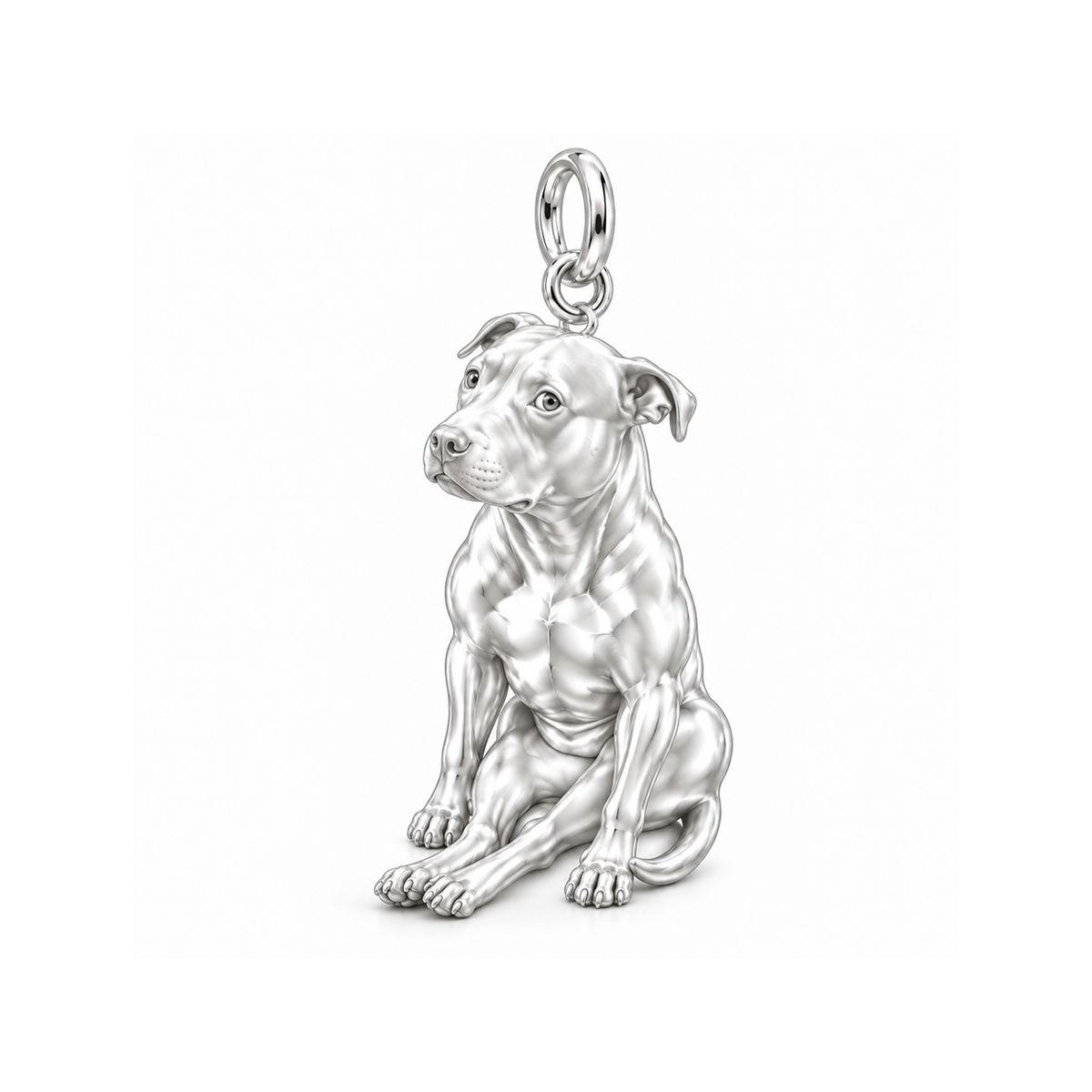 Playful Amstaff Spirit Charm Bracelet – Personalized Dog Mom Gift