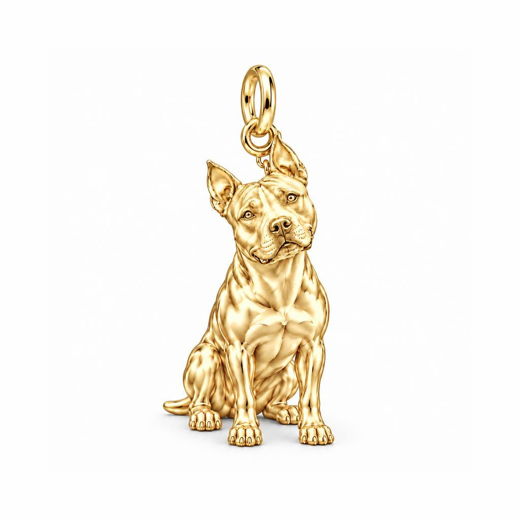 Playful Amstaff Spirit Charm Bracelet – Personalized Dog Mom Gift