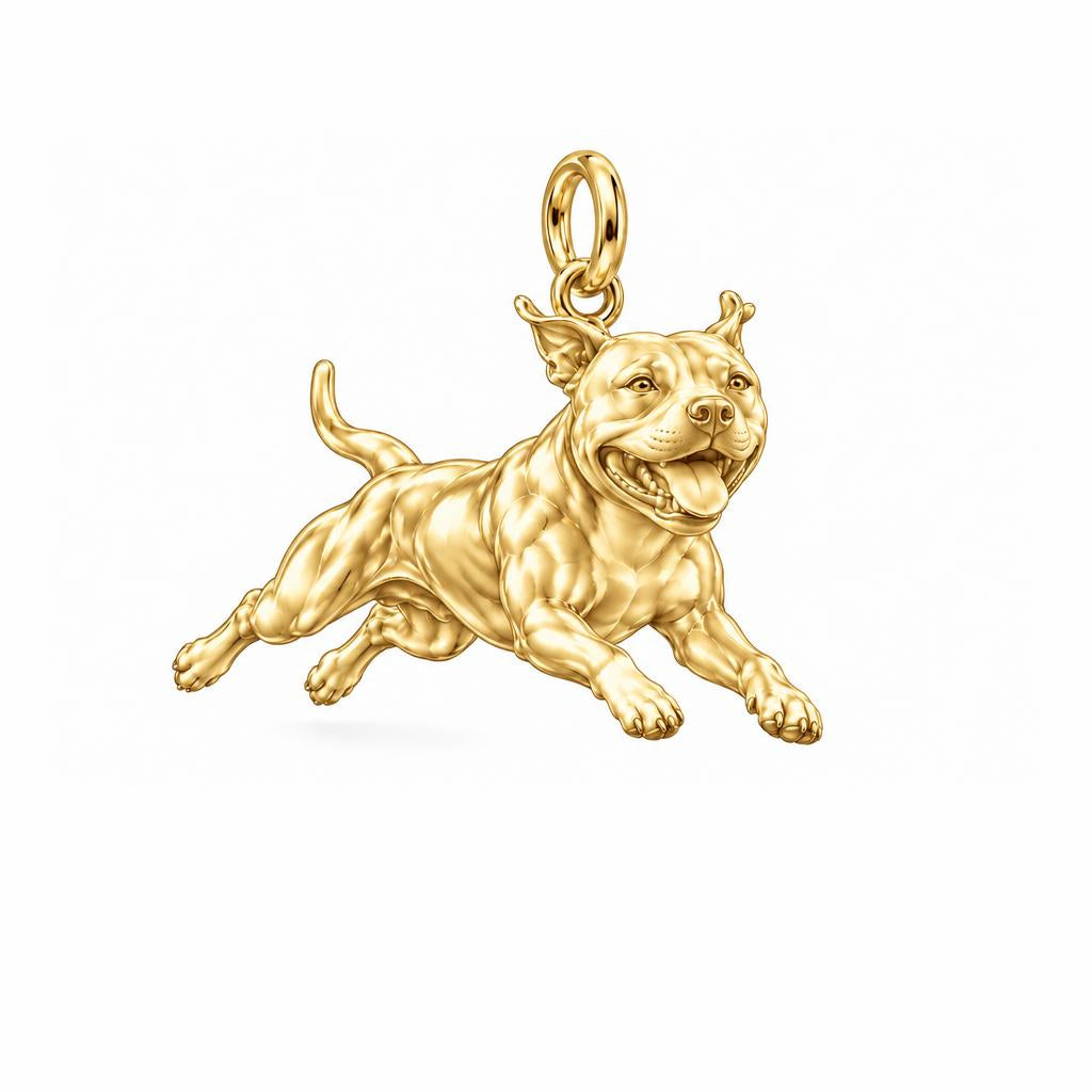 Playful Amstaff Spirit Charm Bracelet – Personalized Dog Mom Gift