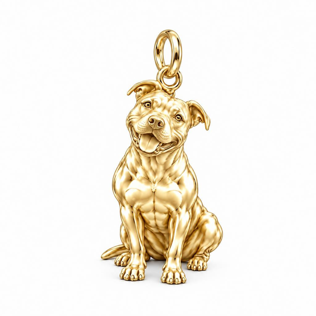 Playful Amstaff Spirit Charm Bracelet – Personalized Dog Mom Gift