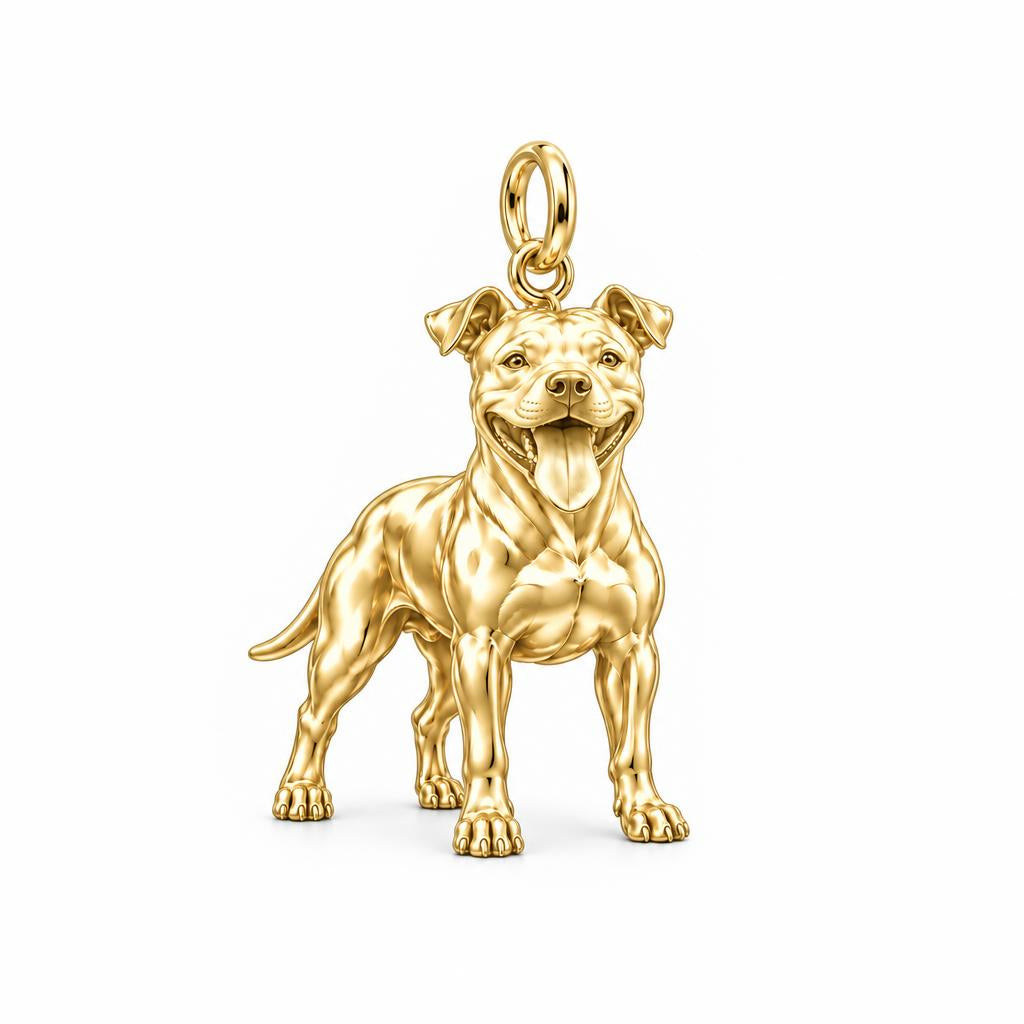 Playful Amstaff Spirit Charm Bracelet – Personalized Dog Mom Gift
