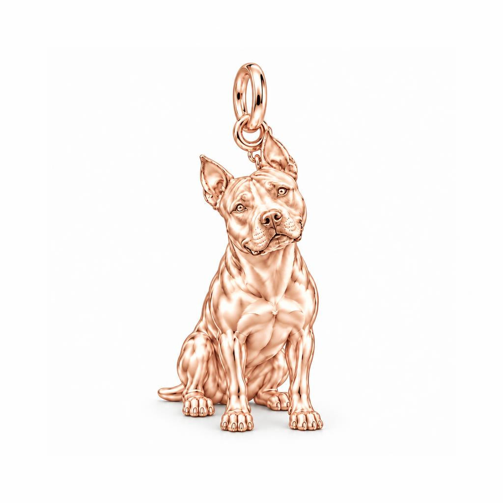 Playful Amstaff Spirit Charm Bracelet – Personalized Dog Mom Gift