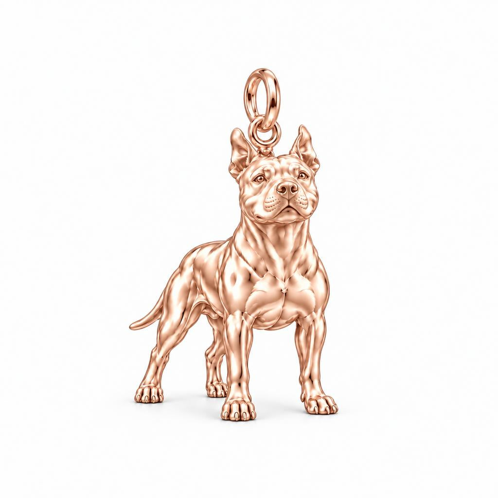 Playful Amstaff Spirit Charm Bracelet – Personalized Dog Mom Gift