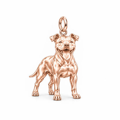 Playful Amstaff Spirit Charm Bracelet – Personalized Dog Mom Gift