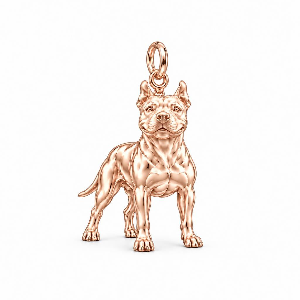 Playful Amstaff Spirit Charm Bracelet – Personalized Dog Mom Gift