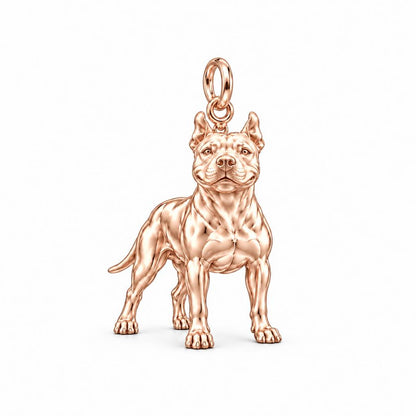 Playful Amstaff Spirit Charm Bracelet – Personalized Dog Mom Gift