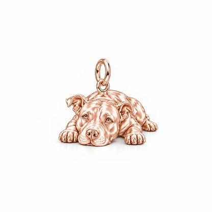 Playful Amstaff Spirit Charm Bracelet – Personalized Dog Mom Gift
