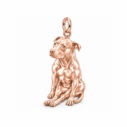 Playful Amstaff Spirit Charm Bracelet – Personalized Dog Mom Gift