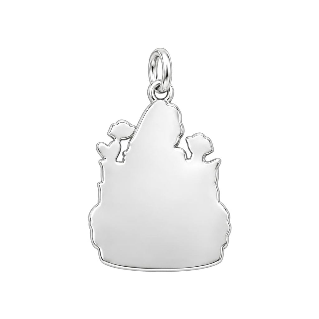 Playful Couple Embrace Charm Bracelet – Personalized Couple Gift – back of the charm, engraving area