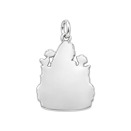 Playful Couple Embrace Charm Bracelet – Personalized Couple Gift – back of the charm, engraving area