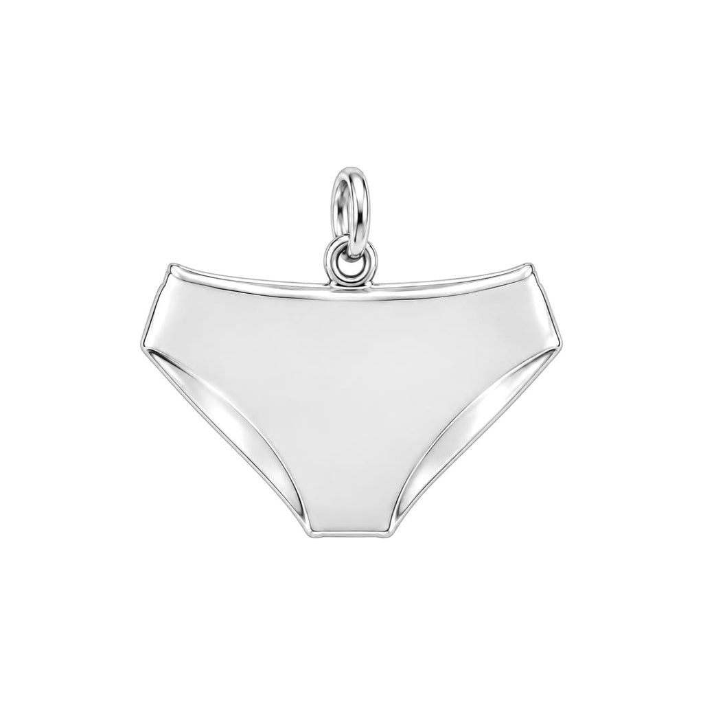 Playful Heart Briefs Charm Bracelet – Personalized Partner Gift – back of the charm, engraving area
