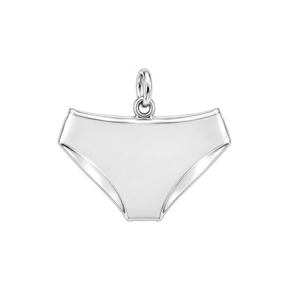 Playful Heart Briefs Charm Bracelet – Personalized Partner Gift – back of the charm, engraving area