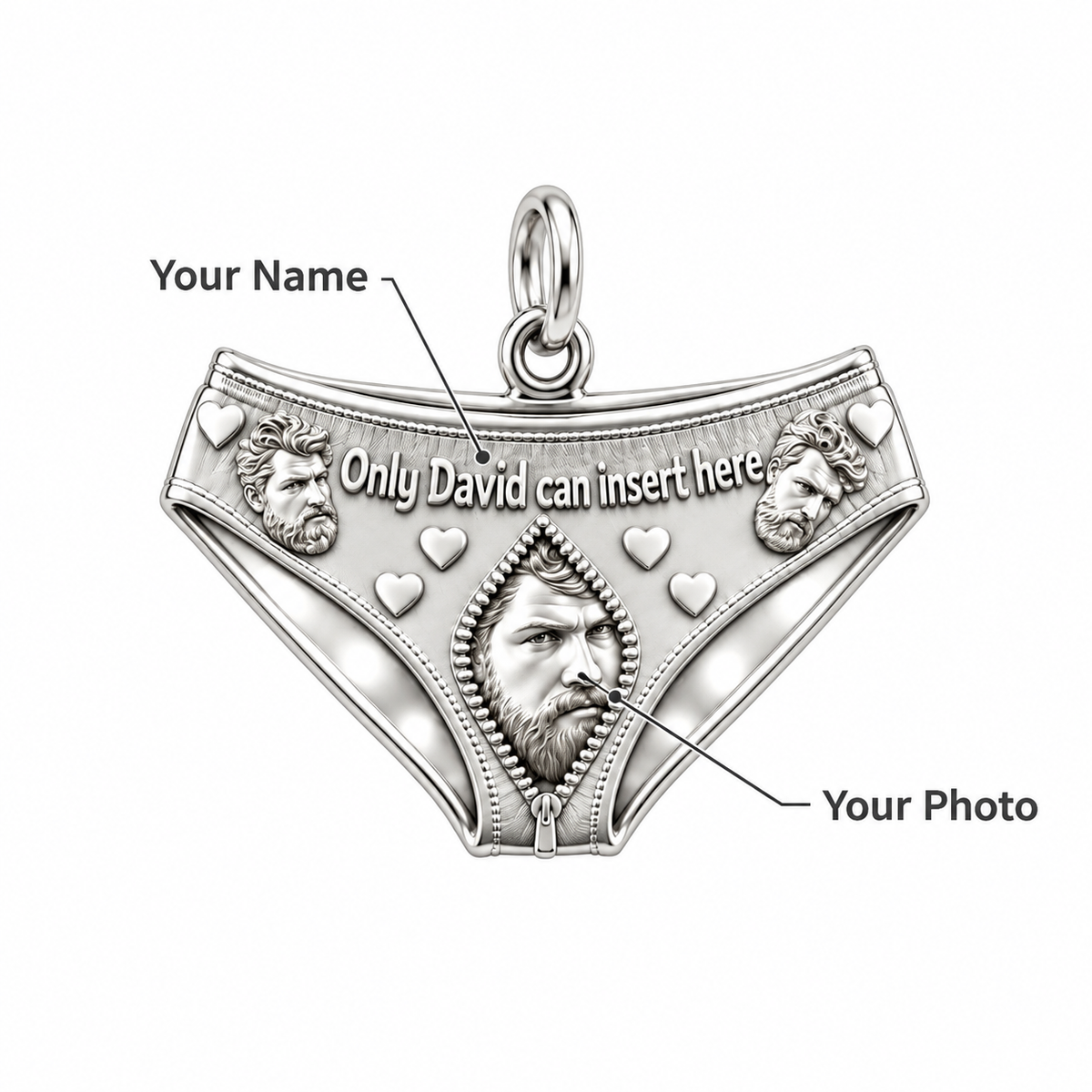 Playful Heart Briefs Charm Bracelet – Personalized Partner Gift – personalization guide