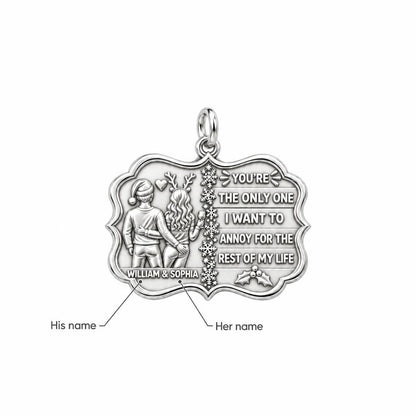 Playful Holiday Couple Charm Bracelet – Personalized Couple Gift – personalization guide