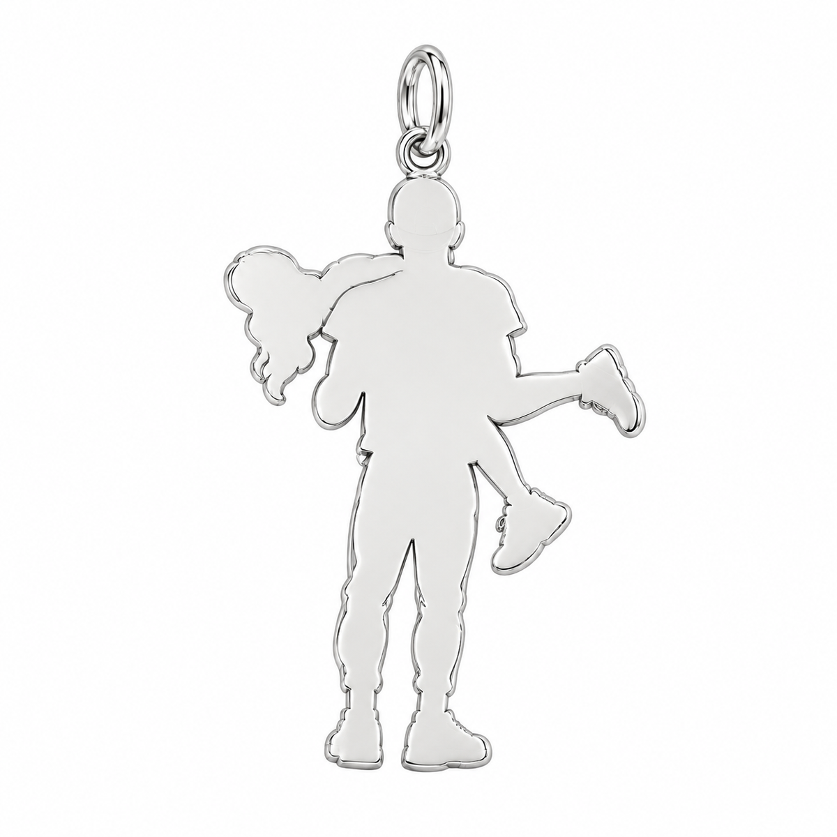 Playful Liftoff Charm Bracelet – Personalized Couple Gift – back of the charm, engraving area
