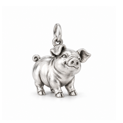 Playful Piglet Charm — Silver | charm-topics-remaining-444-2026-09-14 | topic-294