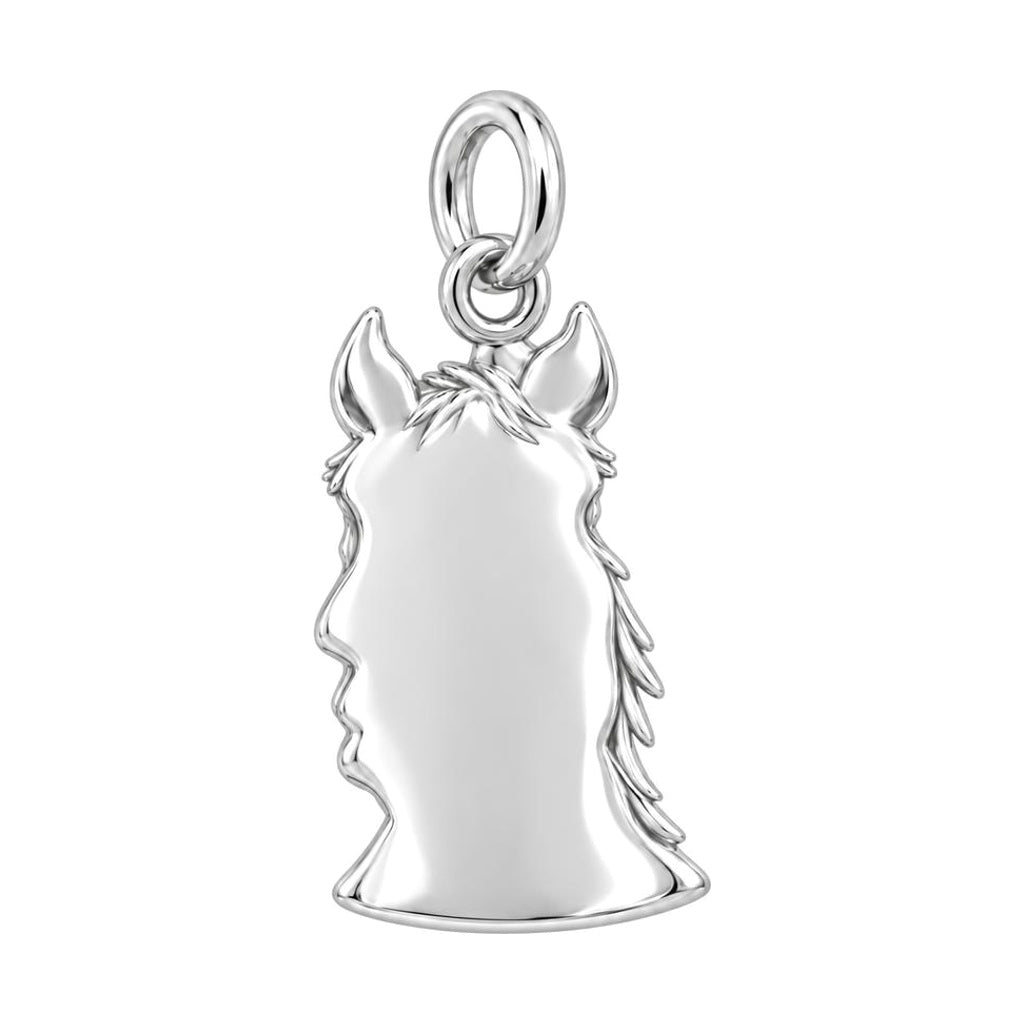 Playful Pony Spirit Charm Bracelet – Personalized Horse Mom Gift – back of the charm, engraving area