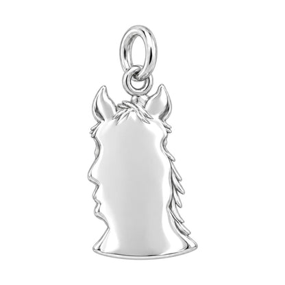 Playful Pony Spirit Charm Bracelet – Personalized Horse Mom Gift – back of the charm, engraving area