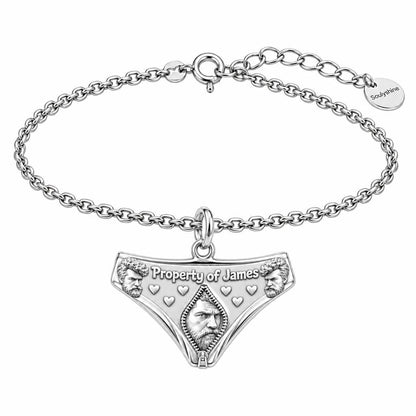 Playful Property Of Charm Bracelet Set – silver, front view