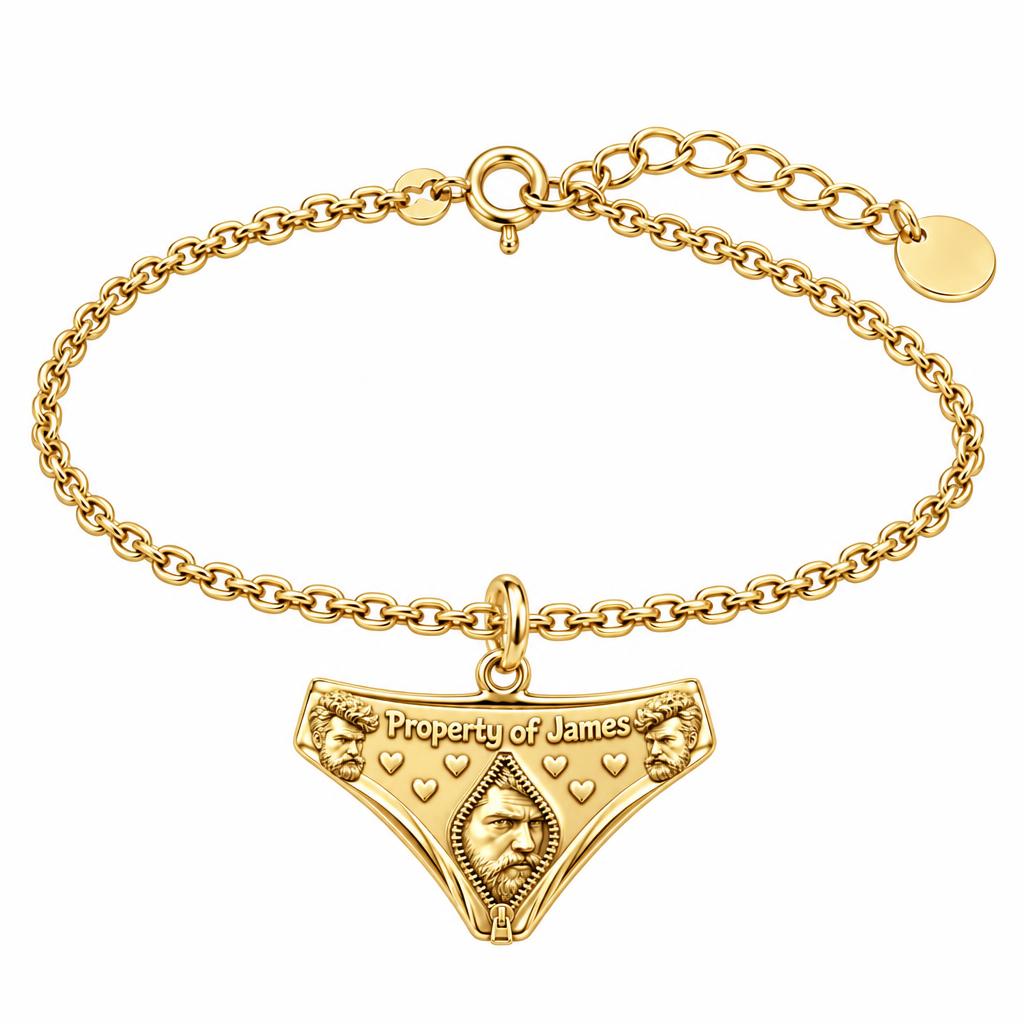 Playful Property Of Charm Bracelet Set – 18K gold, front view