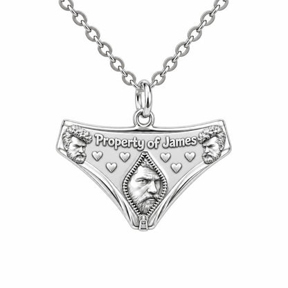 Playful Property Of Charm Necklace Set – silver, front view