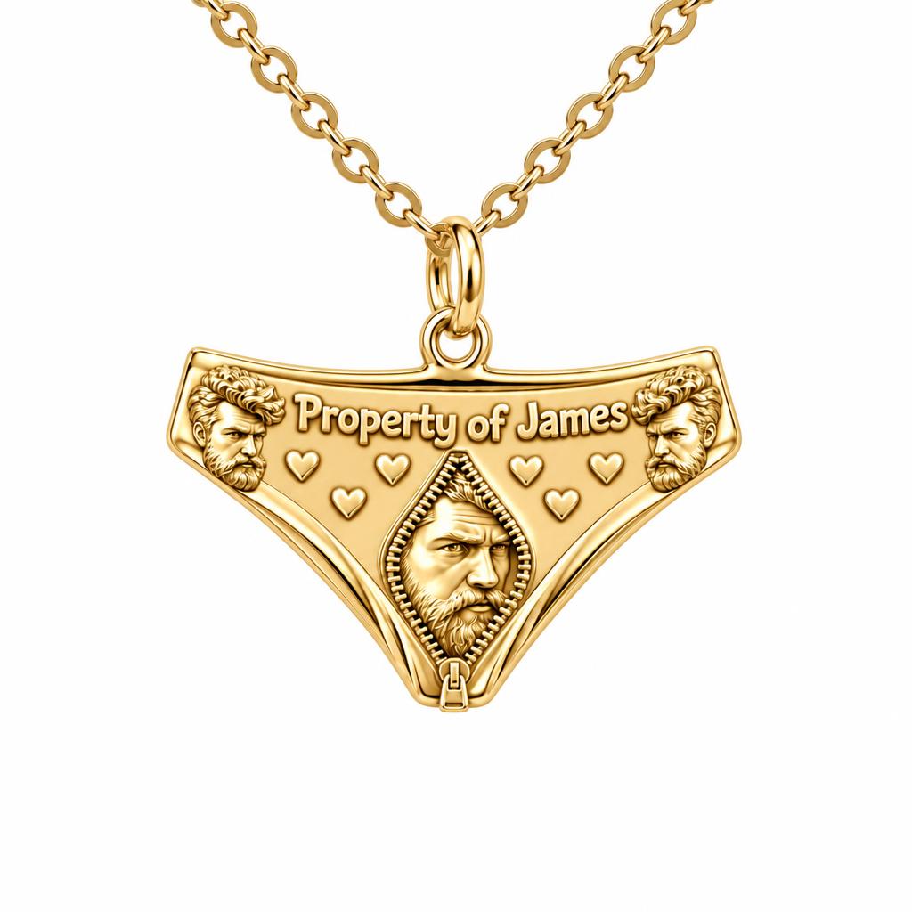 Playful Property Of Charm Necklace Set – 18K gold, front view