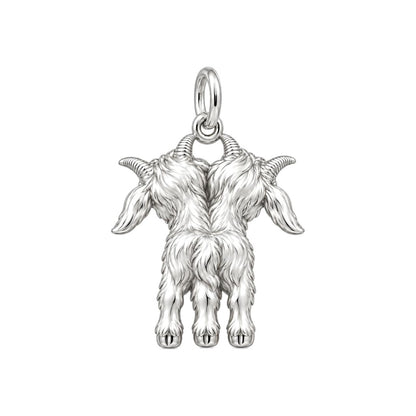 Playful Twin Goats Keepsake Plaque – back of the charm, engraving area
