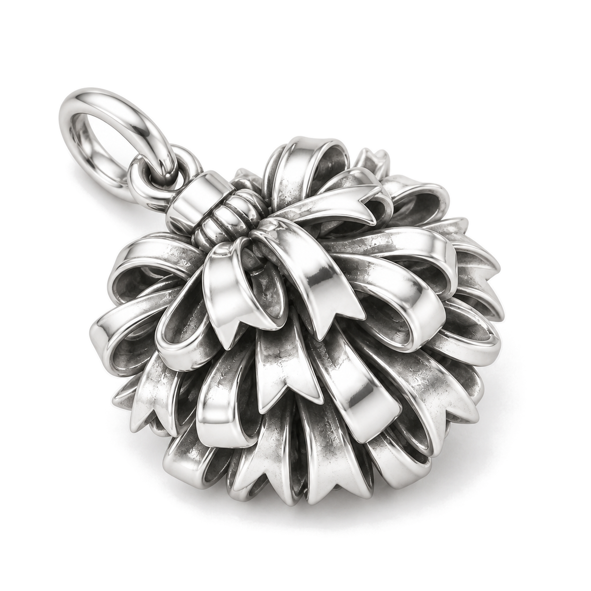 Pom-Pom Charm — Silver Super Macro | charm-topics-remaining-444-2026-09-14 | topic-043
