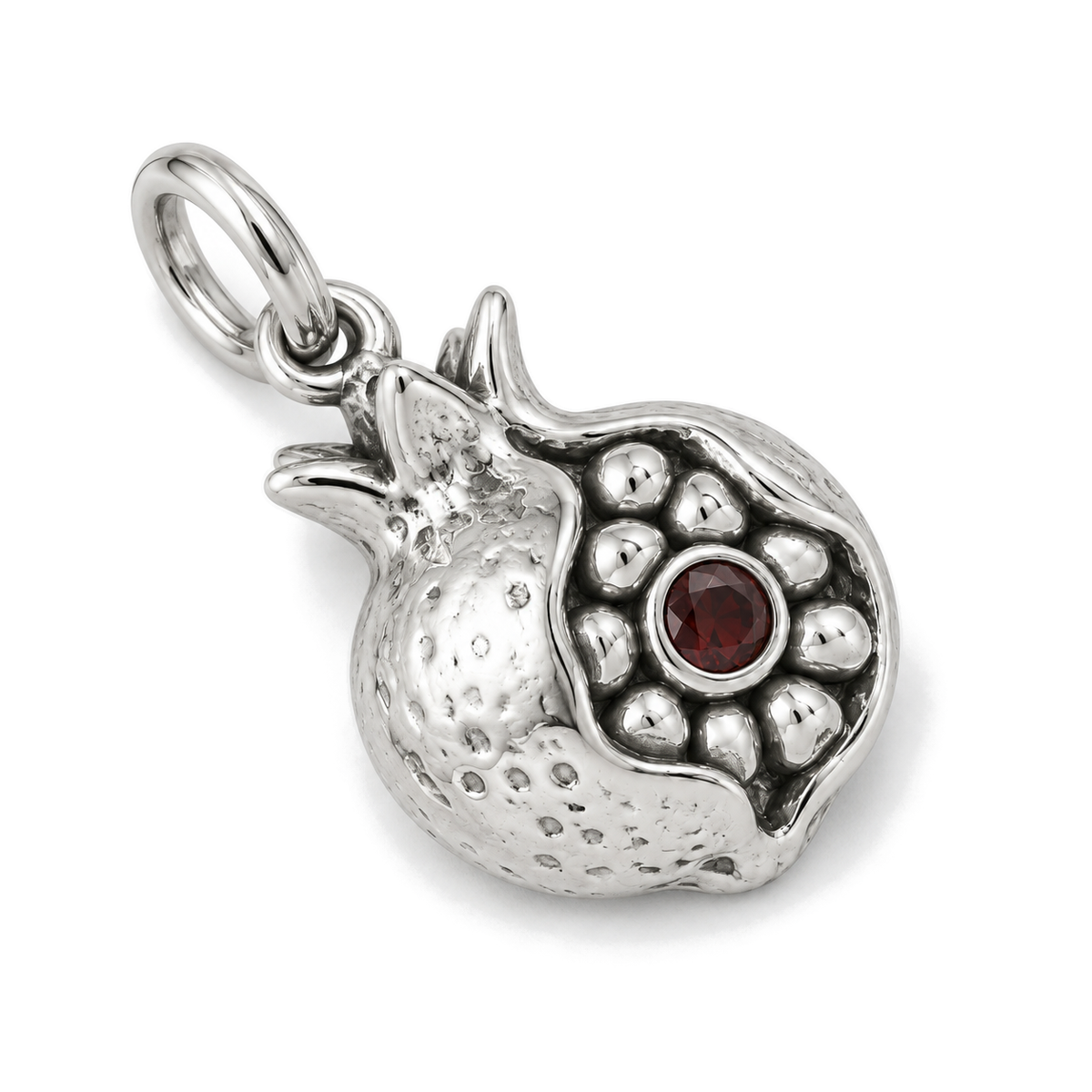 Pomegranate Charm — Silver Super Macro | charm-topics-remaining-444-2026-09-14 | topic-089