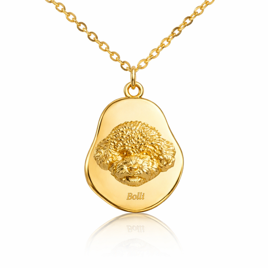 Soulyshine Poodle Precious Paw - Upload Pet Portrait Photo Necklace