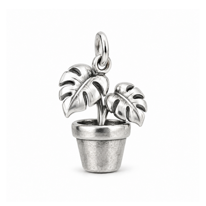 Potted Monstera Charm — Silver | charm-topics-remaining-444-2026-09-14 | topic-217